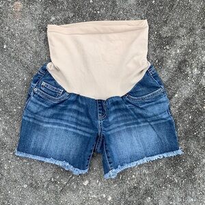 Indigo Blue Maternity Denim Shorts Size Small